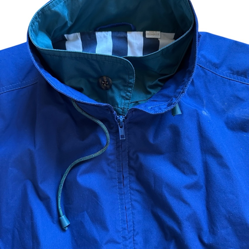London Fog Windbreaker Jacket Men XL Blue Collared Full Zip Long Sleeve Casual - Picture 7 of 16